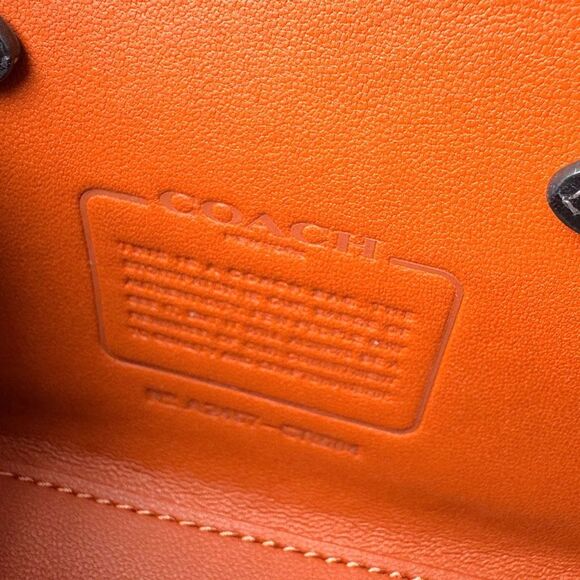 🖤 NWT Coach Luxe Refined Calf Leather Sammy 12 Top Handle Crossbody in Black - Picture 16 of 17